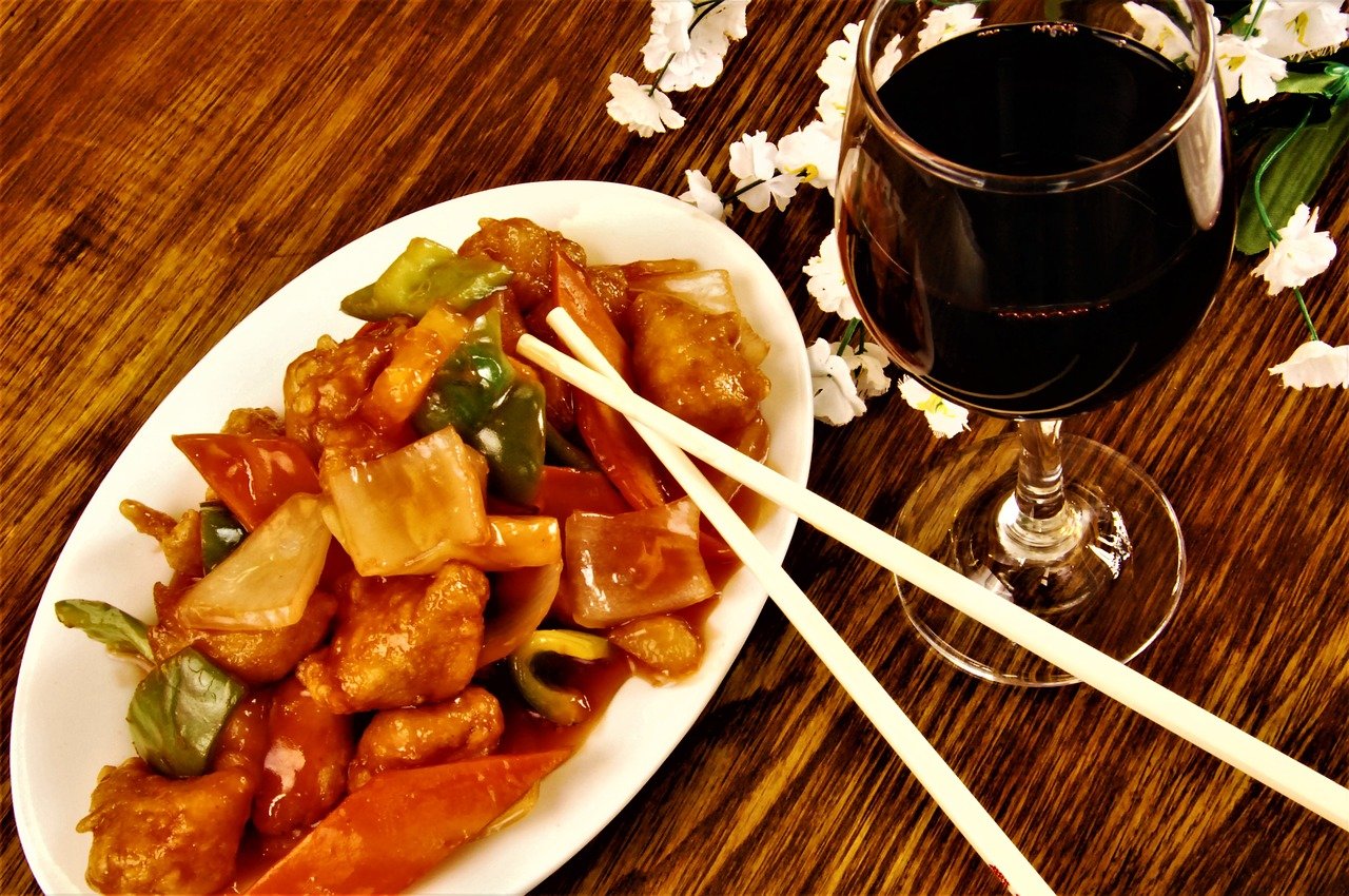 chinese food wine